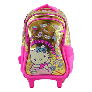 کوله پشتی چرخدار 40 سانتی هلو کیتی آبنباتی Trolly Bag - Hello Kitty_کوله پشتی